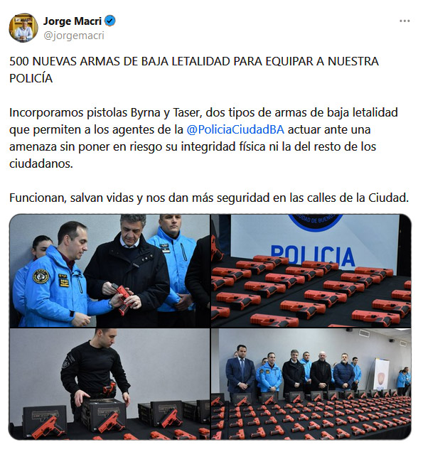 Nuevas armas de la Policía