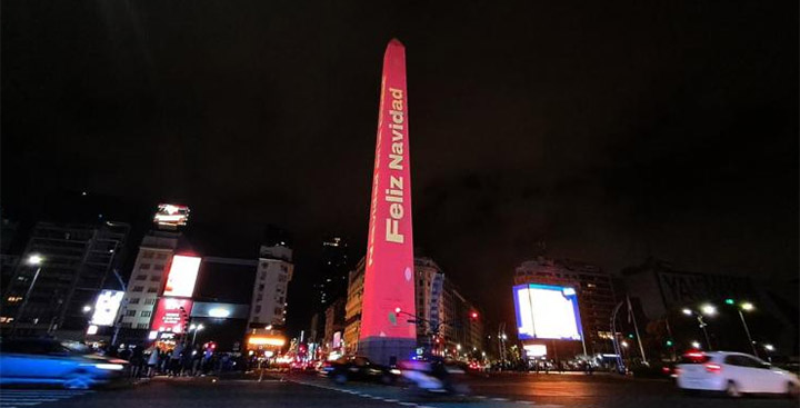 Navidad frente al Obelisco
