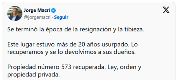 Clausuran una propiedad